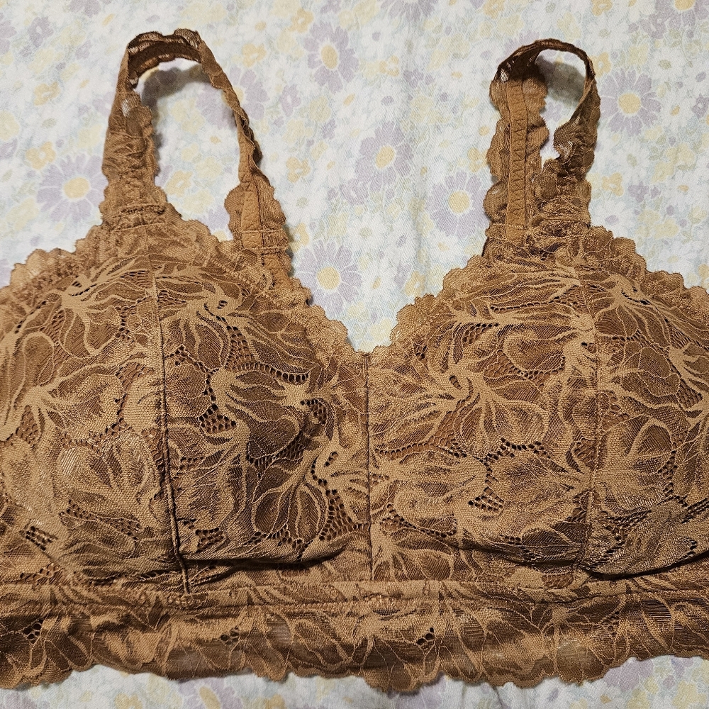 Maurices Brown lace bralette size 2X